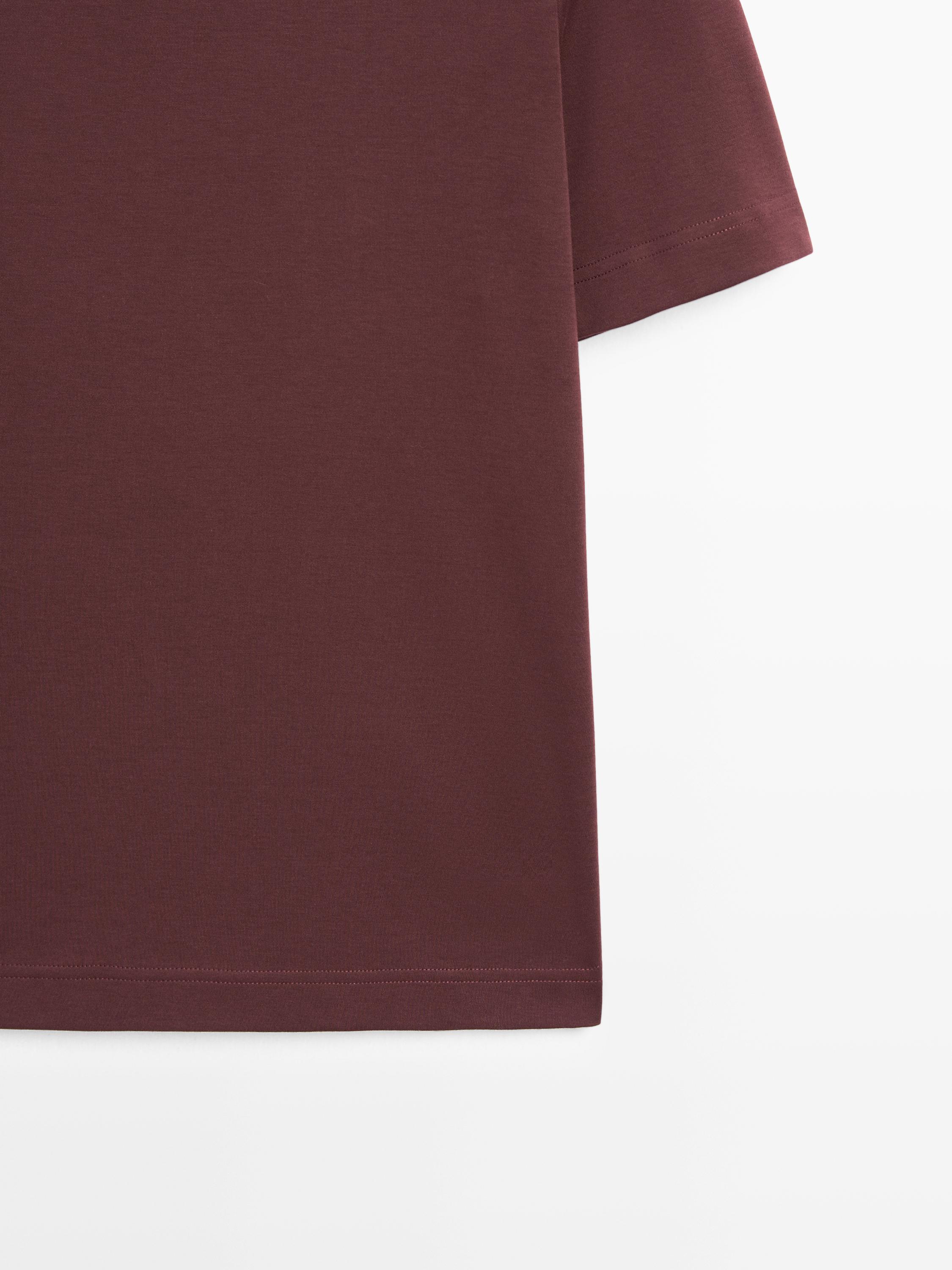 T-shirt à col rond 100 % coton interlock